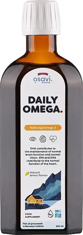 Kosttilskud Omega 3, 1600 mg, citronsmag 80502787
