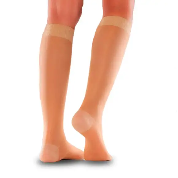 Nylon Knæstrømpe - Solbrun