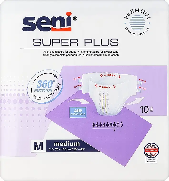 Super seni Plus voksenbleer, 75-110 cm 69087373