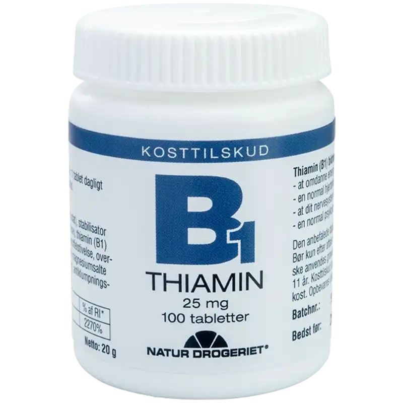 Natur Drogeriet B1 Vitamin 25 Mg (100 tab)
