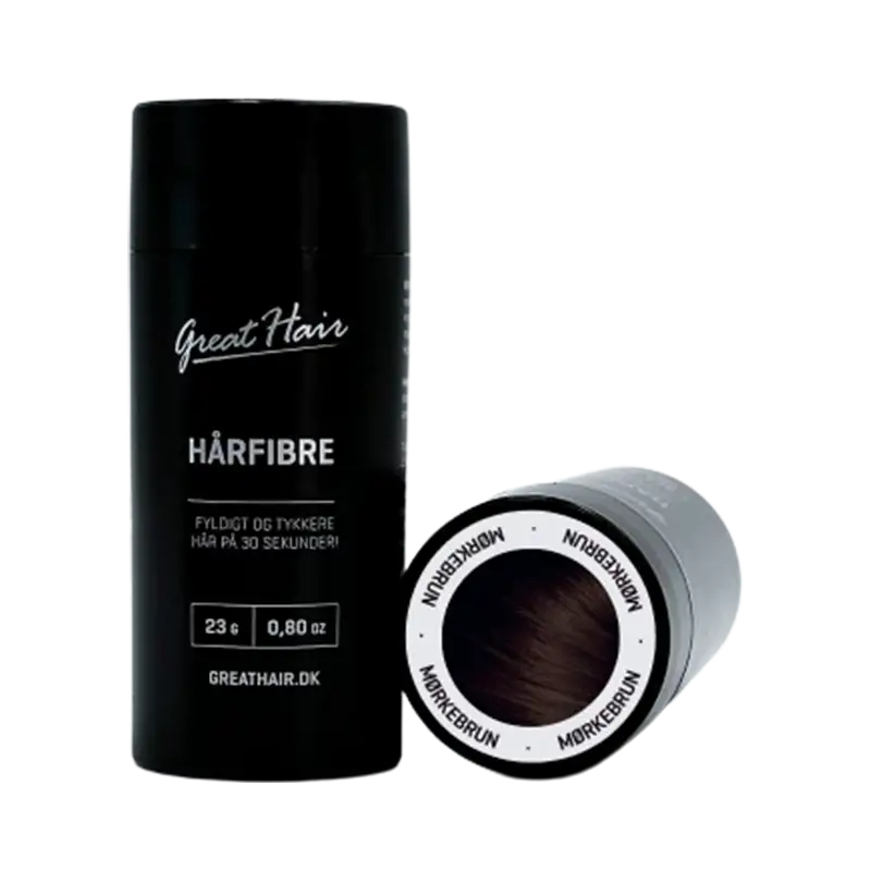 Great Hair Hårfibre - Mørkebrun (23 g.)