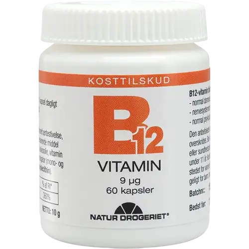 Natur Drogeriet B12 Vitamin 9 ug (60 kapsler)