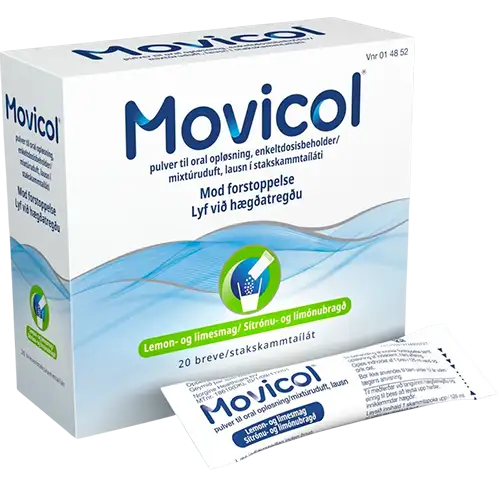 Movicol Pulver Oral Opløsning Lemon- & Limesmag (20 breve)