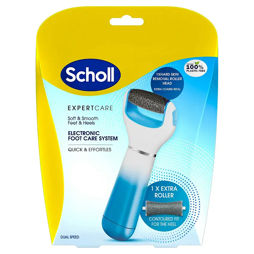 Scholl Velvet Smooth Pedi Electronic Foot File & Heel Refill 1 stk + 1 stk