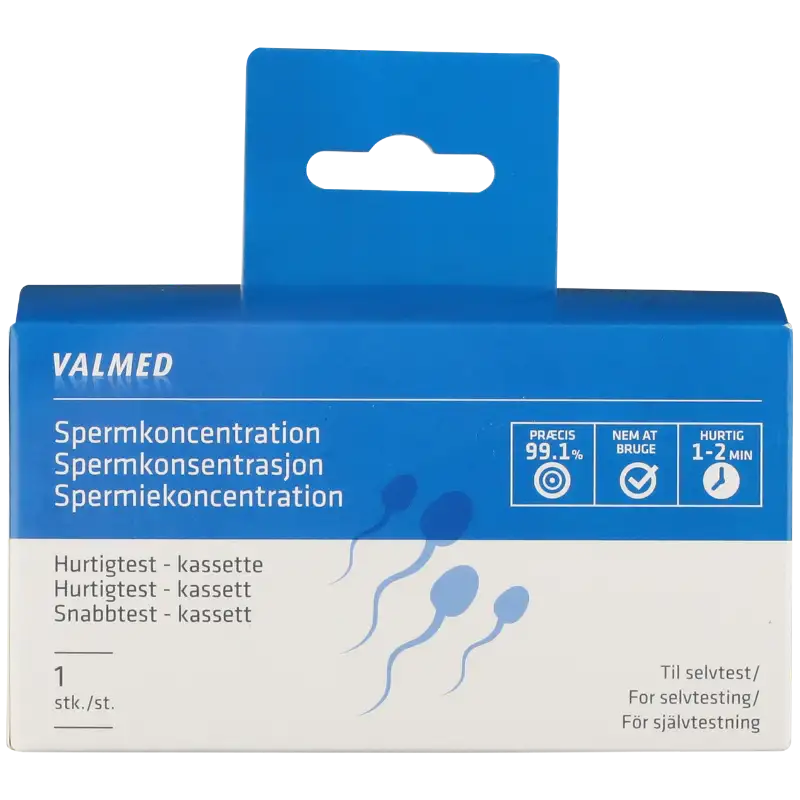 ValMed Spermkoncentration Hurtigtest Kassette (1 stk)