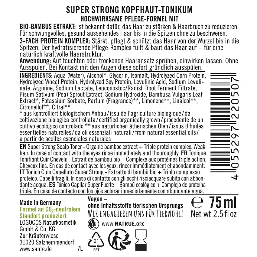 Sante Naturkosmetik Conditioner Super Strong Kopfhaut-Tonikum 75 ml