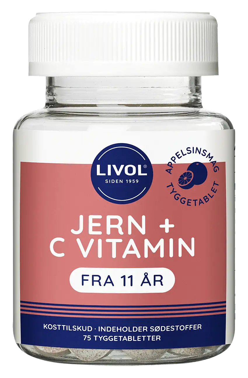 Livol Mono Normal Jern Tyggetablet 75 stk