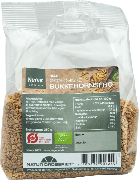 Natur Drogeriet Bukkehornsfrø Hele Øko 250 g