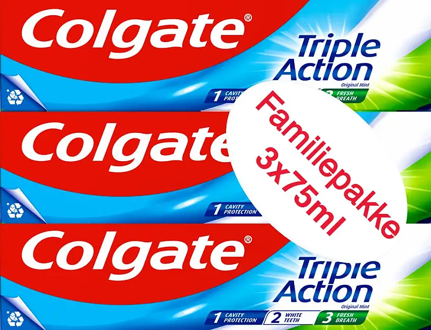 Colgate Toothpaste Triple Action 3 stk