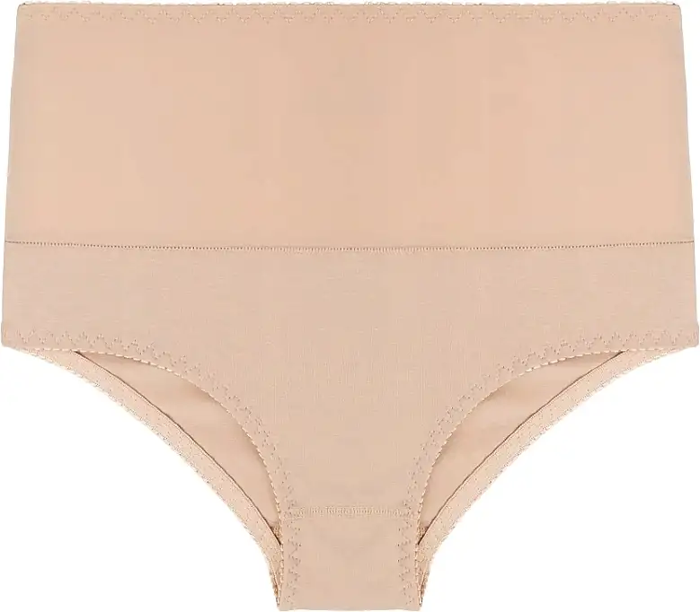 Højtaljede bikini-trusser til kvinder, BCL650-010, beige 94034409