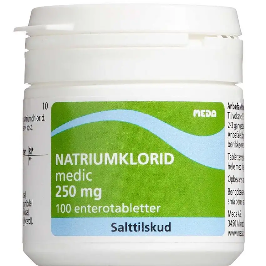 Viatris Natriumklorid 250 mg Enterotabletter