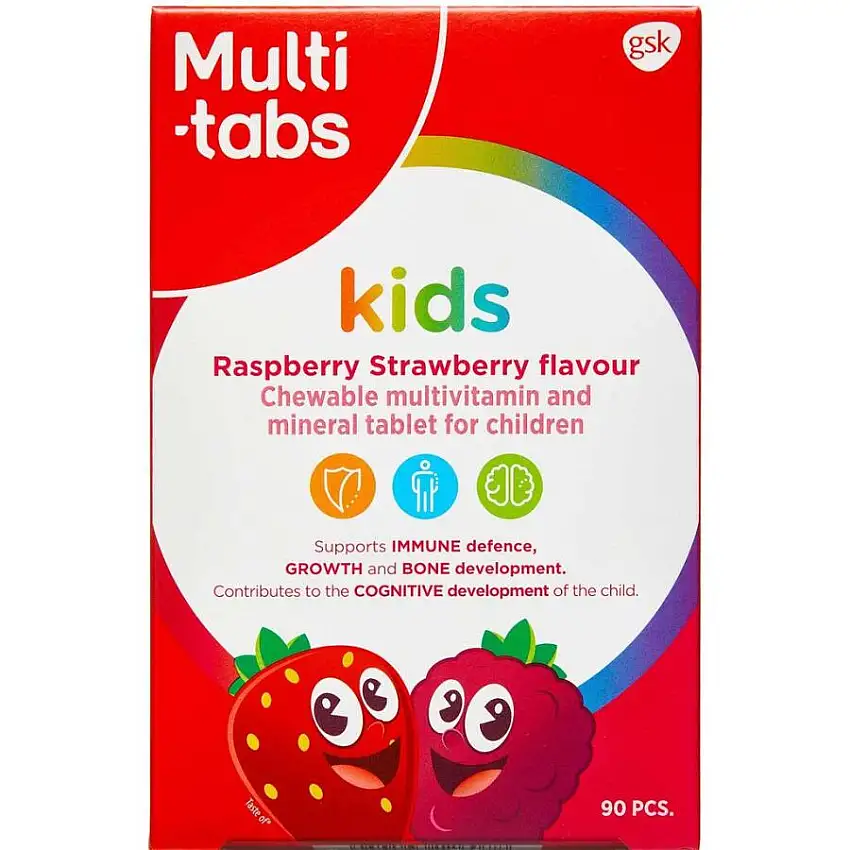 Multi-tabs Kids Hindbær/Jordbær