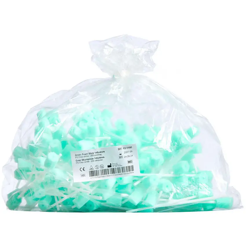 Mediq Danmark Mundplejepind Med Grøn Svamp 14,5 cm