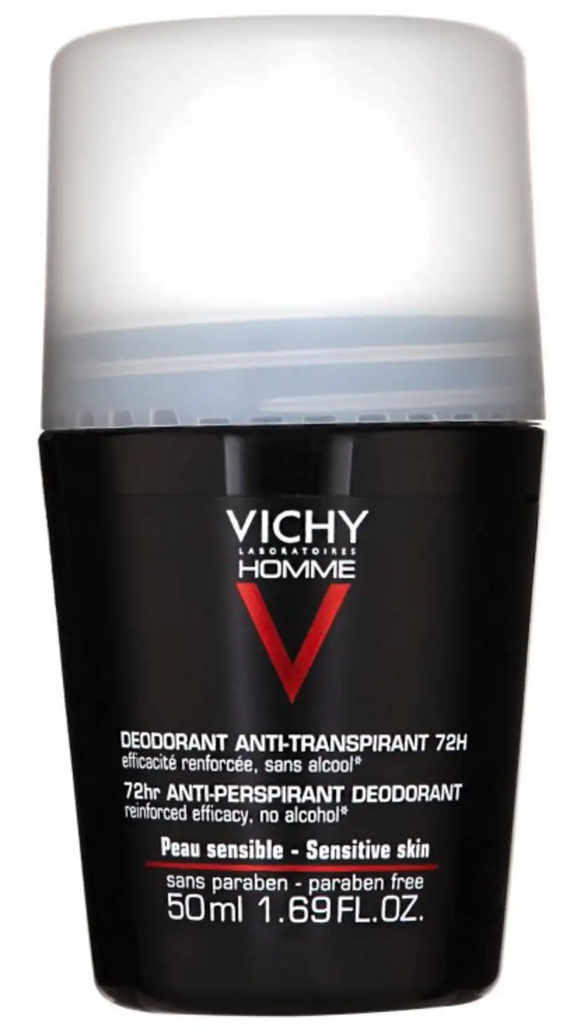 Vichy Homme Deo Roll On Sensitive Skin 72h 50 ml