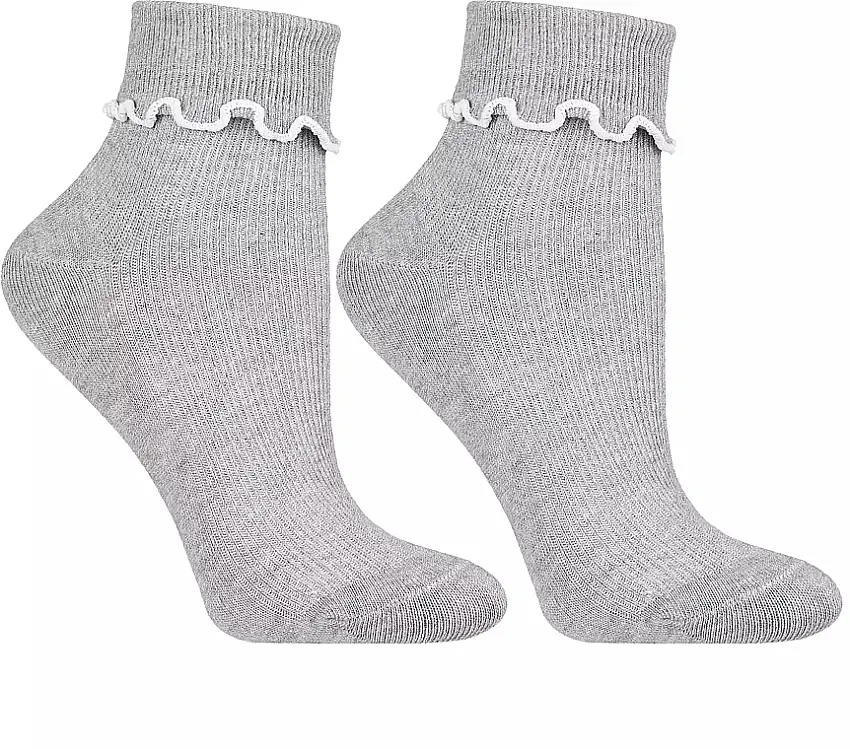 Dame bomuldsstrømper 3/4, grå 92562612