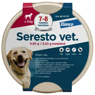 Seresto vet. halsbånd til hund over 8 kg
