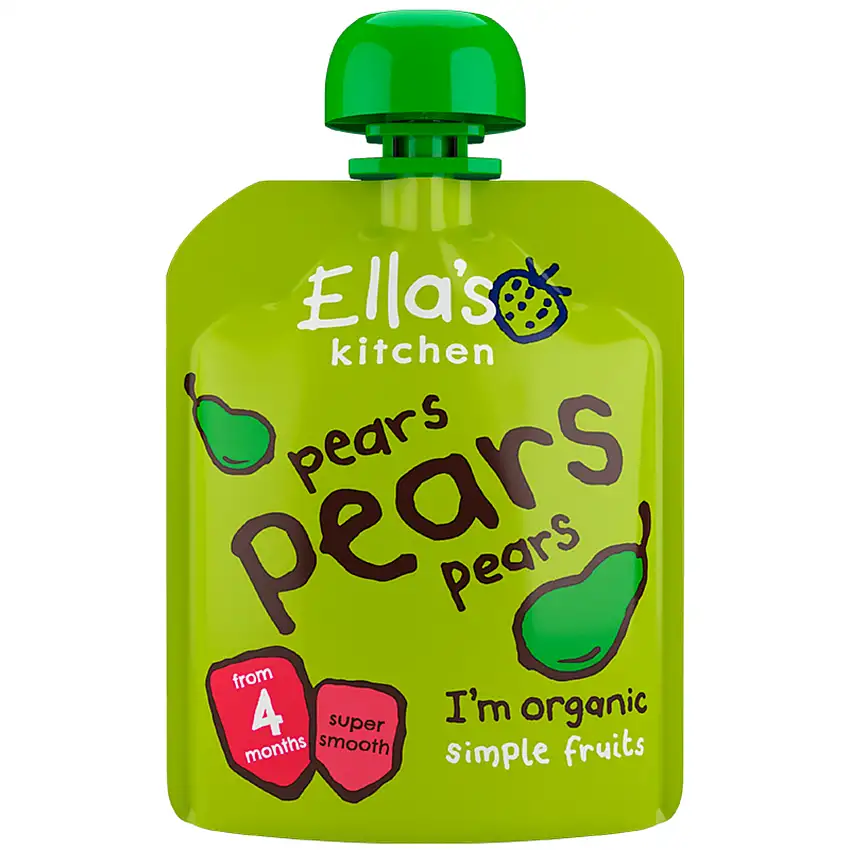 Ella's Kitchen Babymos pære, pære & pære (4 mdr) Ø 70 g