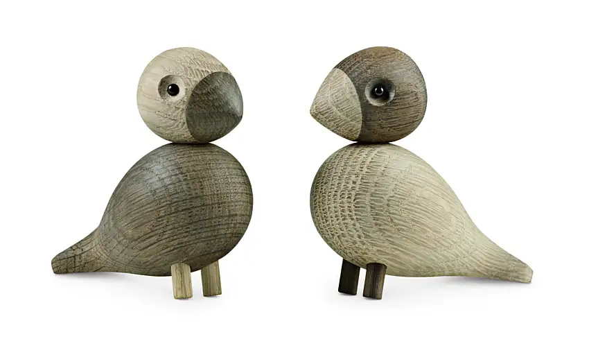 Kay Bojesen Turtelduer Par Eg/Røget Eg 9 cm