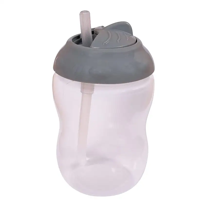 Filibabba Drikkekop med sugerør Dark grey