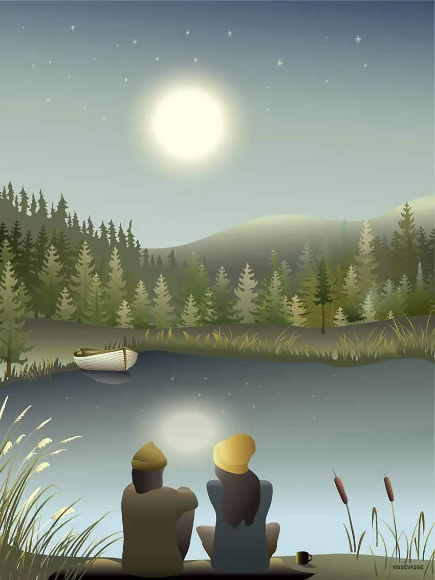 ViSSEVASSE Plakat 'Moonlight With You' 30 x 40 cm