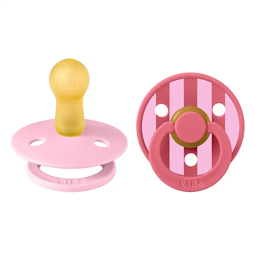 BIBS Studio Colour Block Sut Latex 2-pak Baby Pink Coral Str. 2