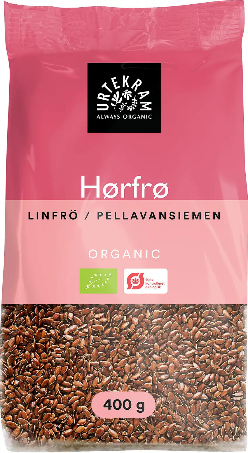 Urtekram Hørfrø brune  Ø 400 g
