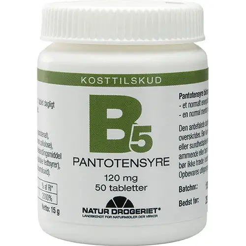 Pantotensyre 120 Mg | 50 Tabl.