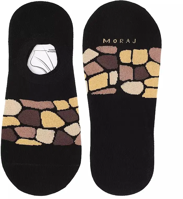 Dame fodsokker med dyreprint, CDB200-131, sorte med giraf 41977054