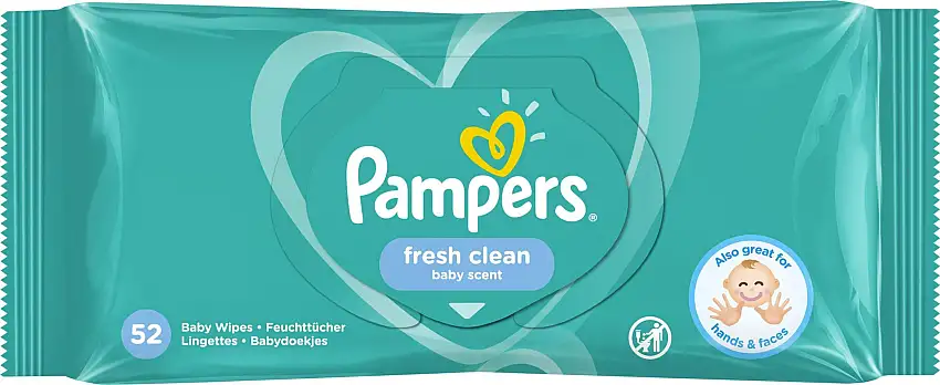 Pampers Baby Wipes Fresh Clean Baby Scent 52 stk