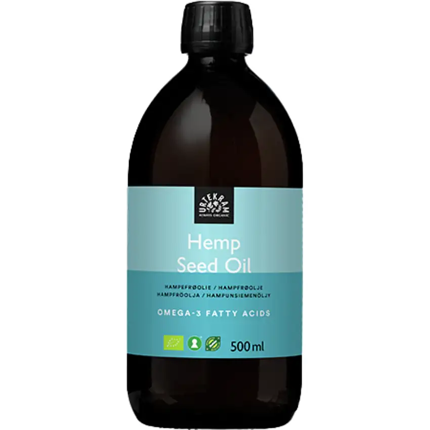Urtekram Hampefrøolie koldpresset Ø 500 ml