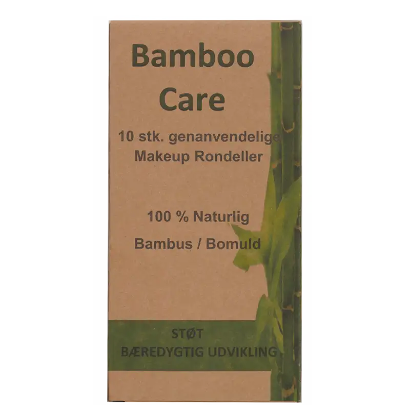 Bamboo Pro Makeup rondeller, Bambus & Bomuld, Genanvendelige 8 cm i diameter (10 stk)
