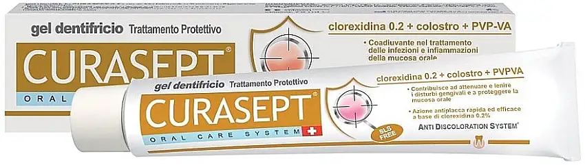Gel tandpasta med chlorhexidin 0,2% og råmælk 80036906