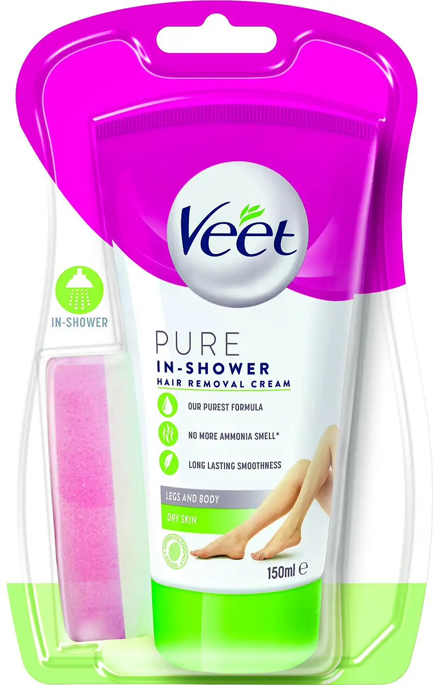 Veet In Shower Hair Removal Cream Dry Skin 150 ml + 1 stk