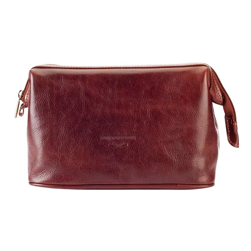 Benjamin Barber Toilet Bag Brown