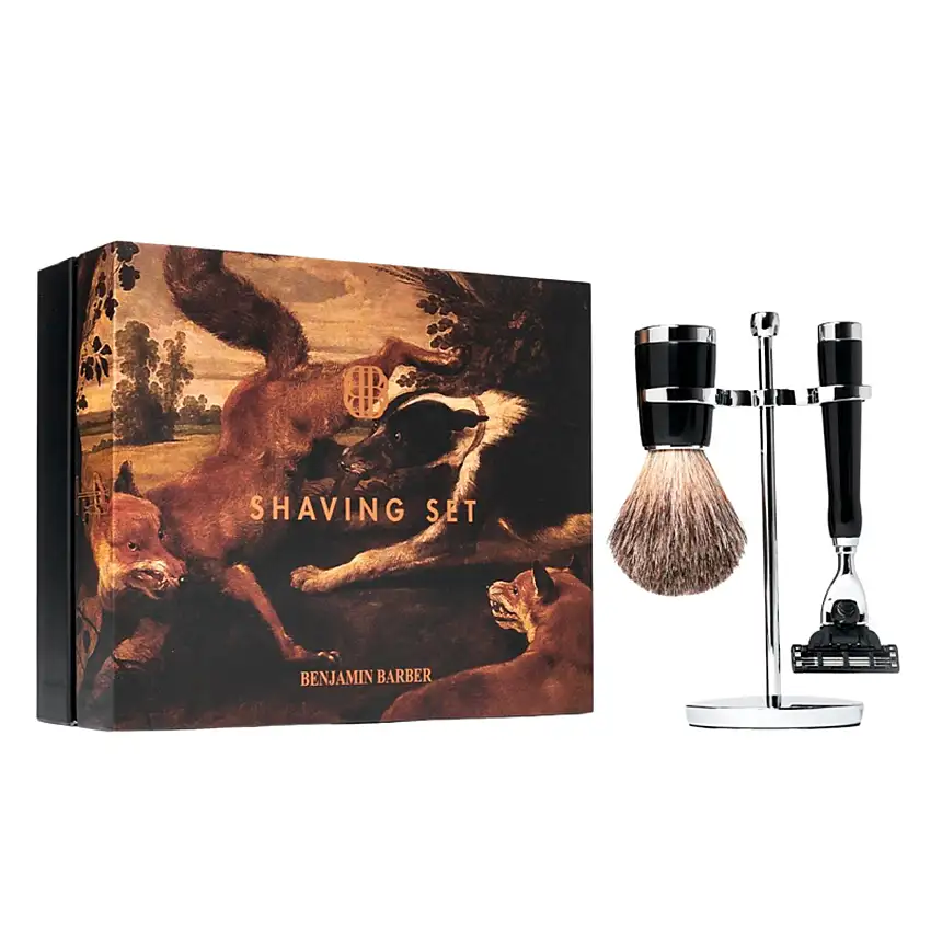 Benjamin Barber Classic 3-piece Shaving Set Ebony Mach3