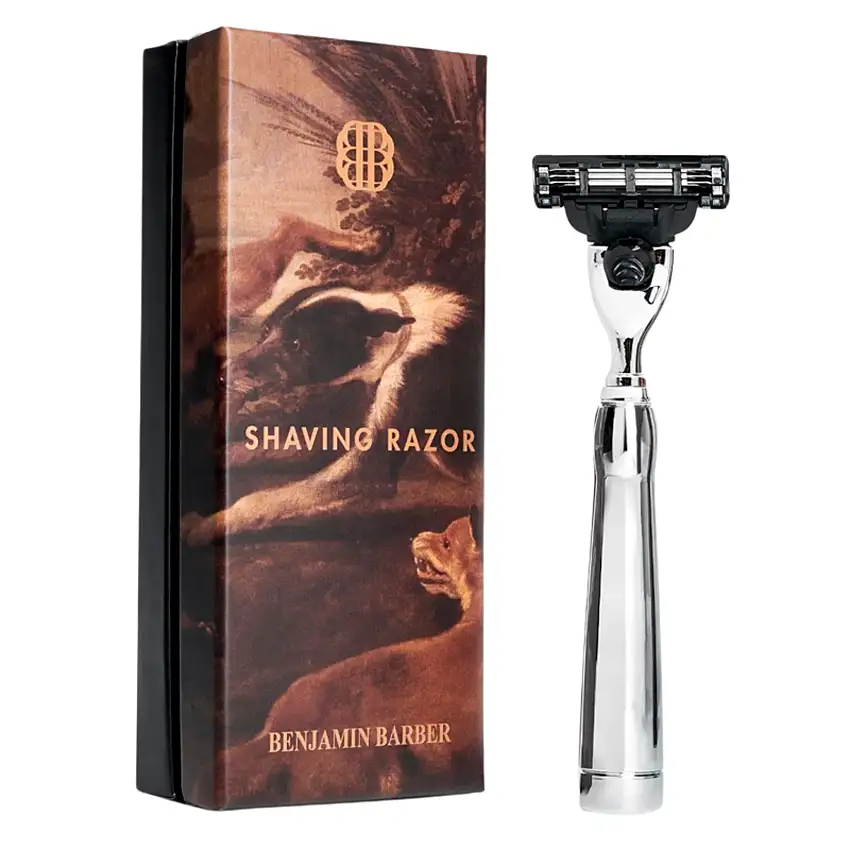 Benjamin Barber Classic Shaving Razor Mach3 Chrome