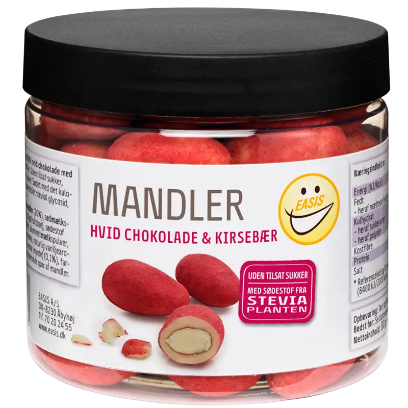 EASIS Mandel Med Hvid Chokolade Og Kirsebær (80 g)