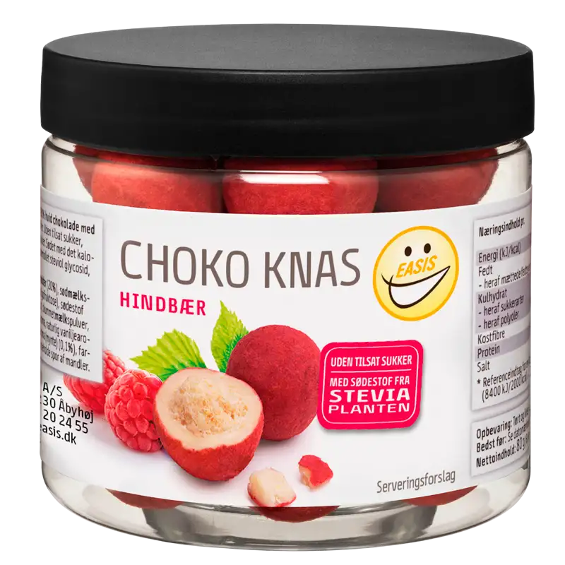 EASIS Choko Knas Med Hvid Chokolade Og Hindbær (80 g)