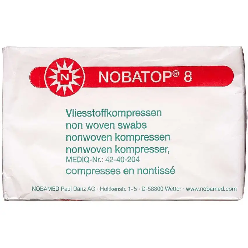 Mediq Danmark NOBATOP 8 Kompres usteril 7,5 x 7,5 cm