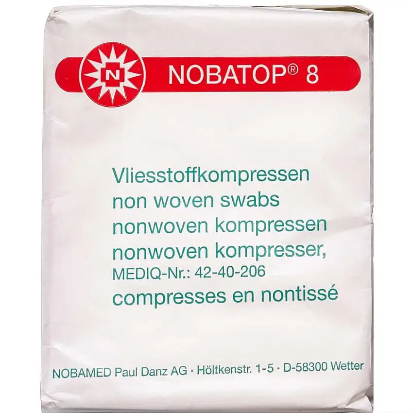 Mediq Danmark NOBATOP 8 Kompres usteril 10 x 10 cm