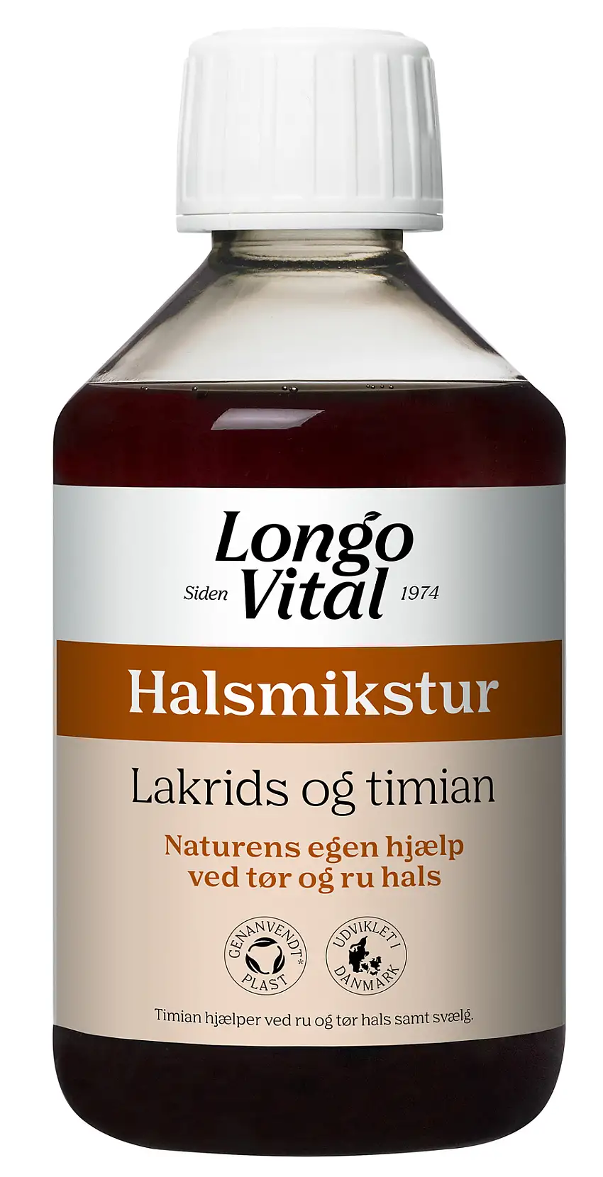 Longo Vital Halsmikstur med Lakrids og Timian 250 ml