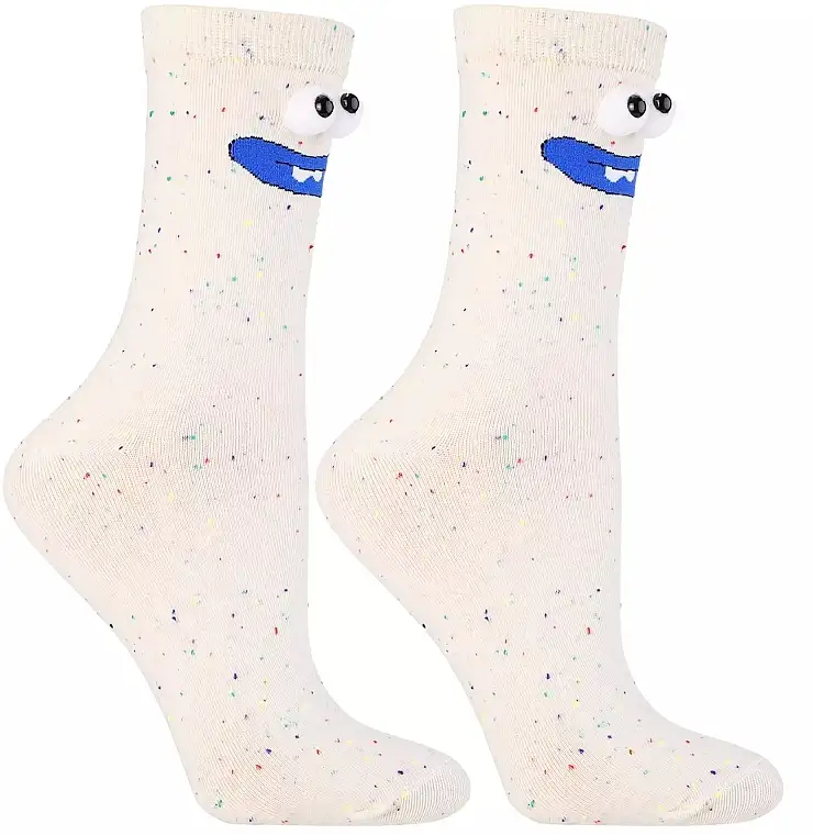 Lange damestrømper, CSL250-052, hvid-blå 66595620