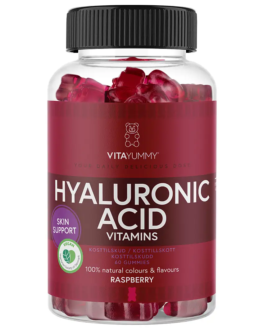 VitaYummy Hyaluronic Acid Raspberry 60 stk