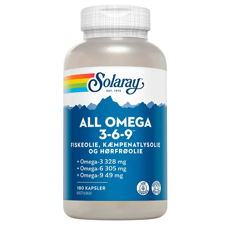 Solaray All Omega 3-6-9 (180 kapsler)