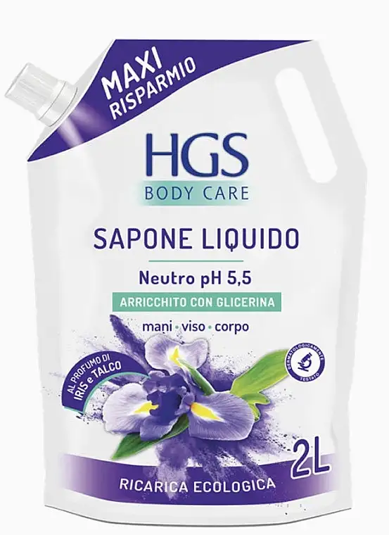 Flydende sæbe "Iris og talkum" (doy-pack) 24040257