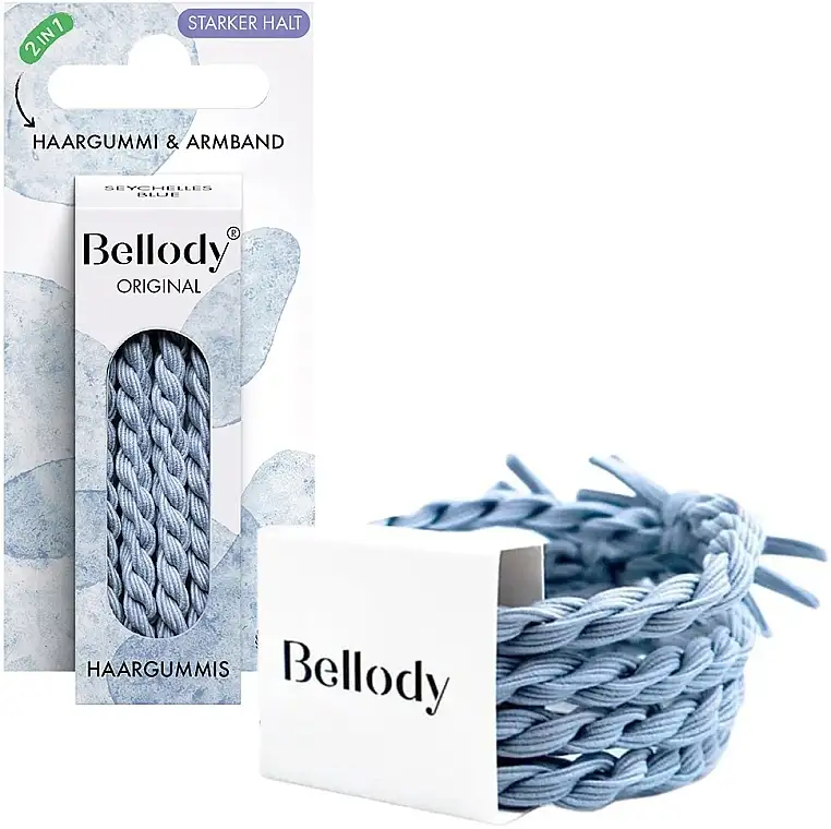 Elastisk hårbånd, seychellerne blå, 4 stk 16186251