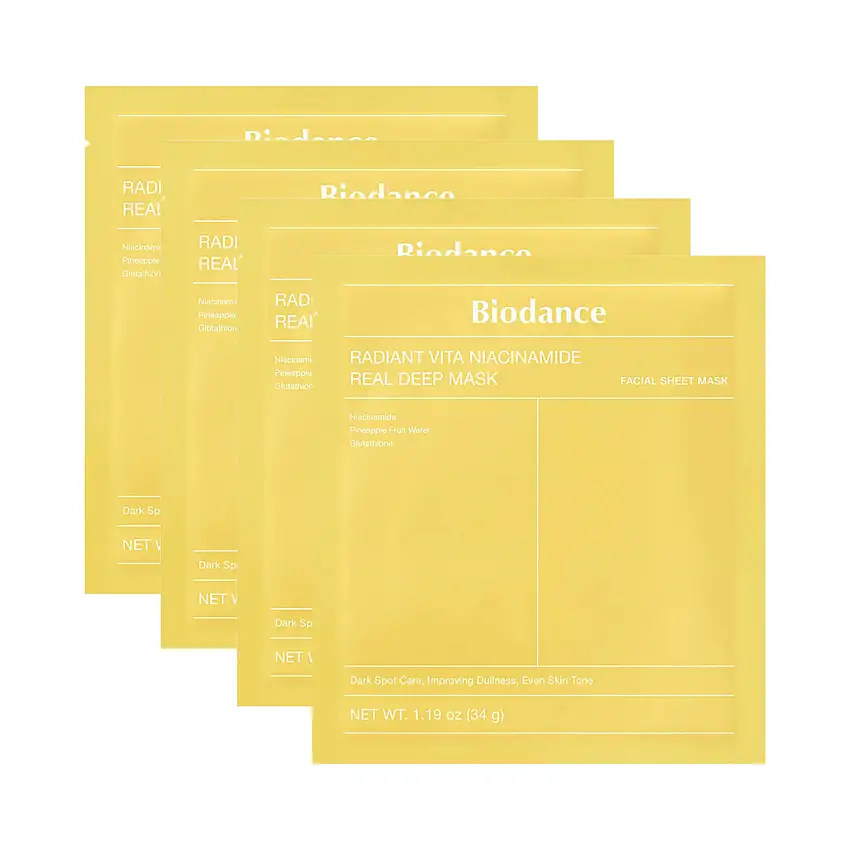 Biodance - Radiant Vita Niacinamide Real Deep Mask (4 pcs.)