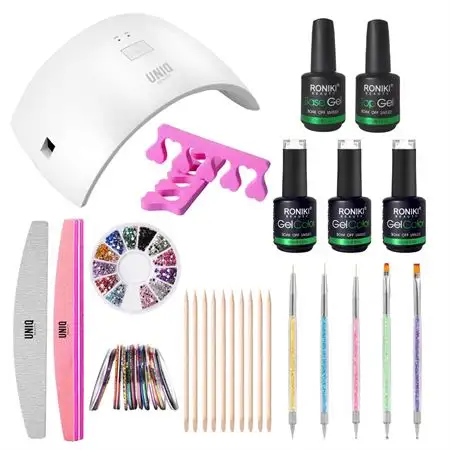 Nail Starter Kit - Premium Gellak sæt med 24W negletørrer, farver og tilbehør (CL-01 Limited Edition)