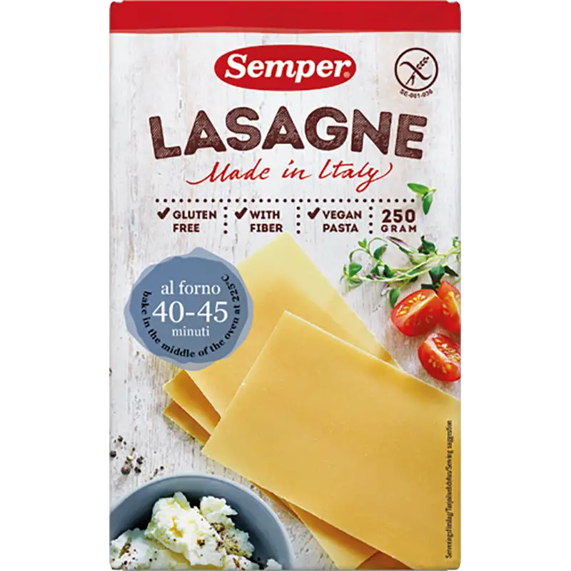 Semper Lasagne Glutenfri (250 gr)