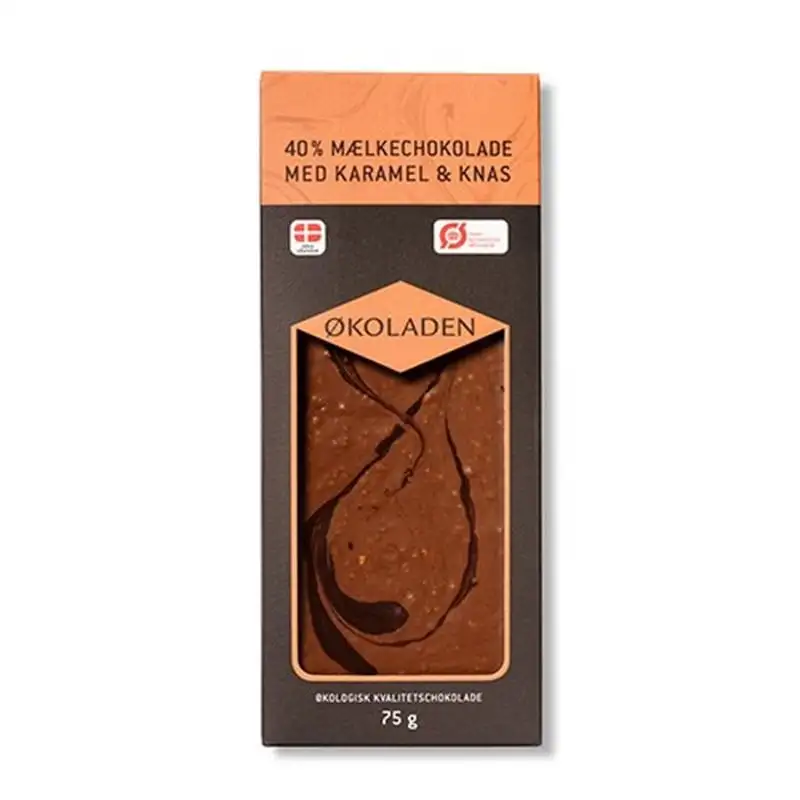 Økoladen Chokolade mælk karamel/knas Ø 40% (75 g)
